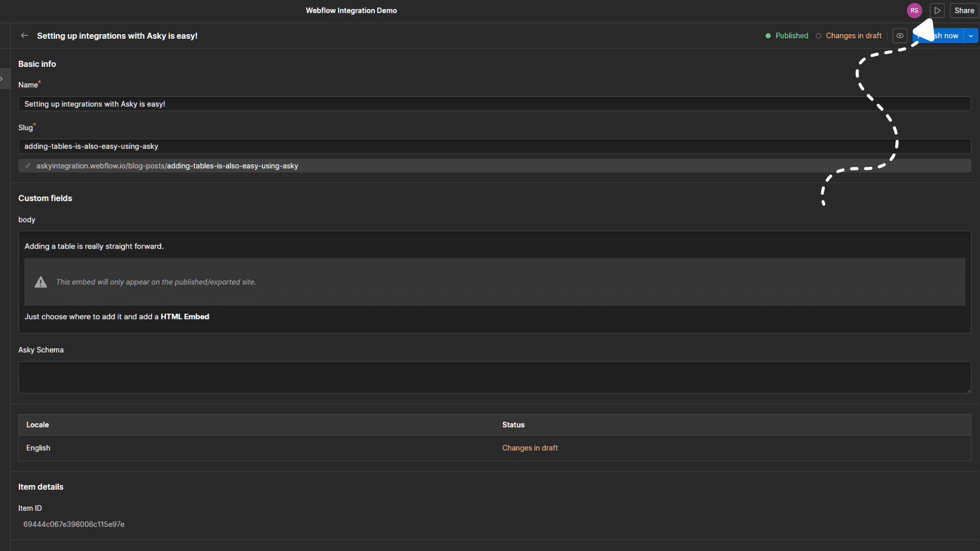 Preview button location