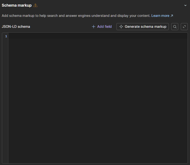 Asky SEO Settings fallback Meta Description textarea